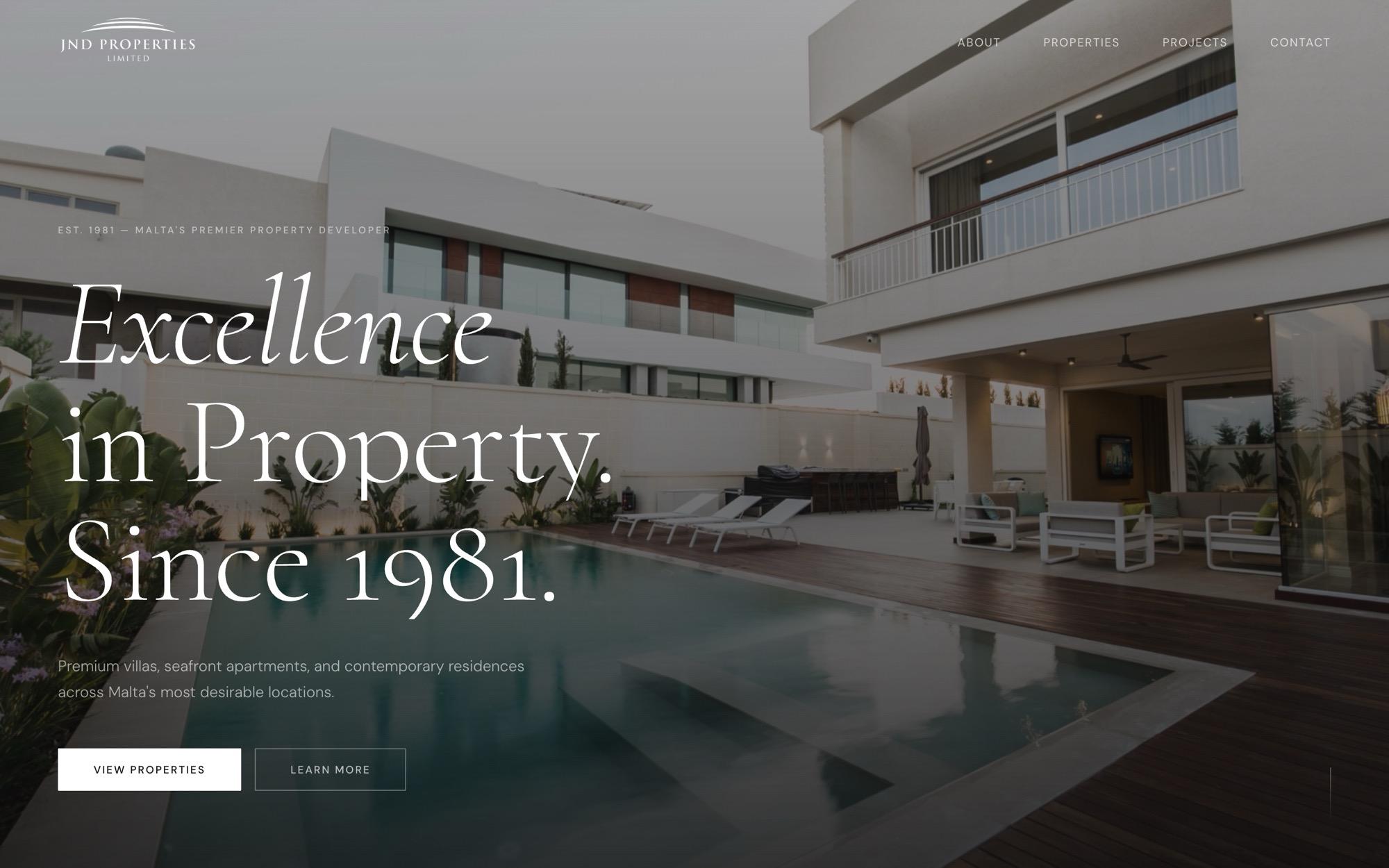 JND Properties website