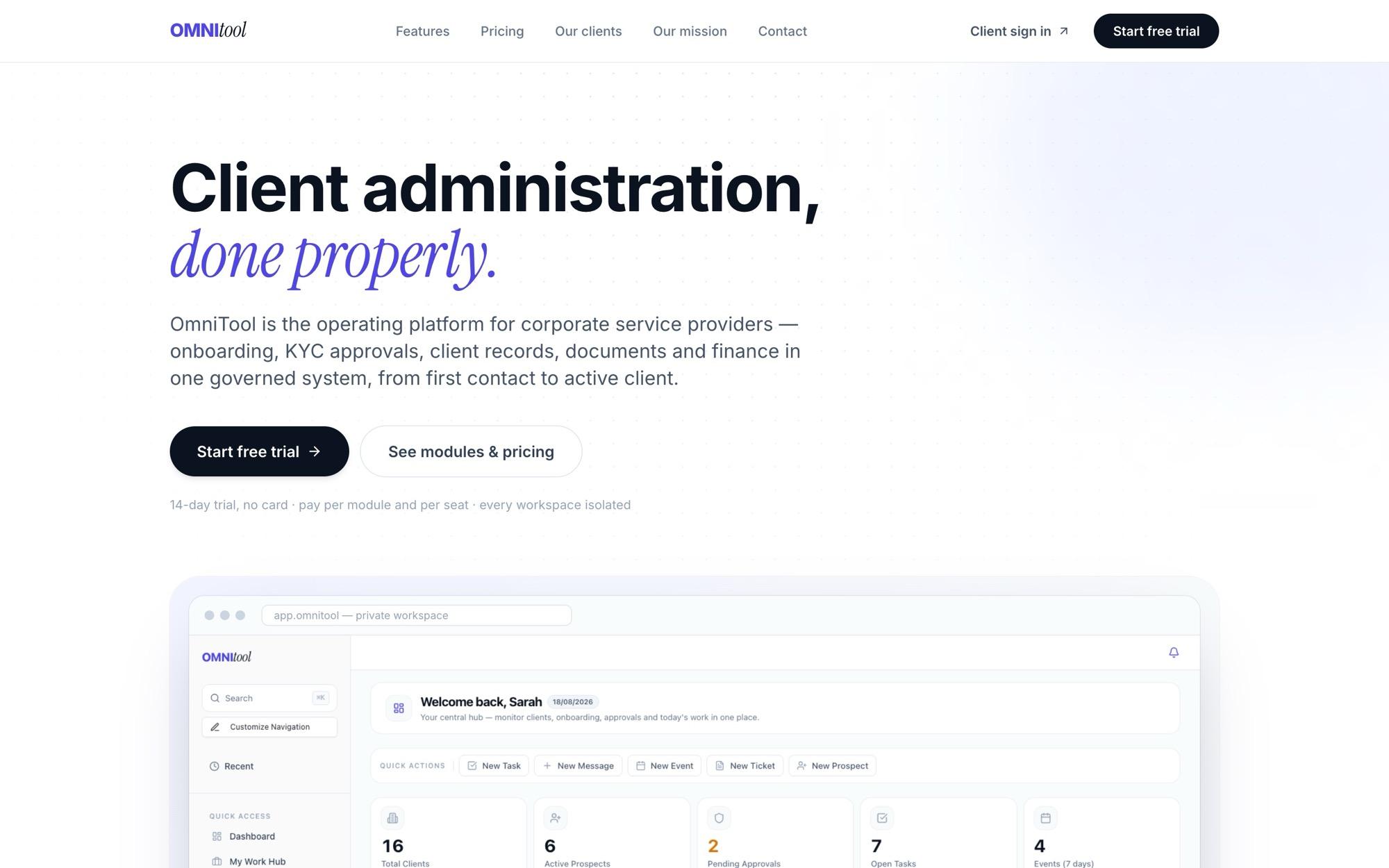 OmniTool marketing site