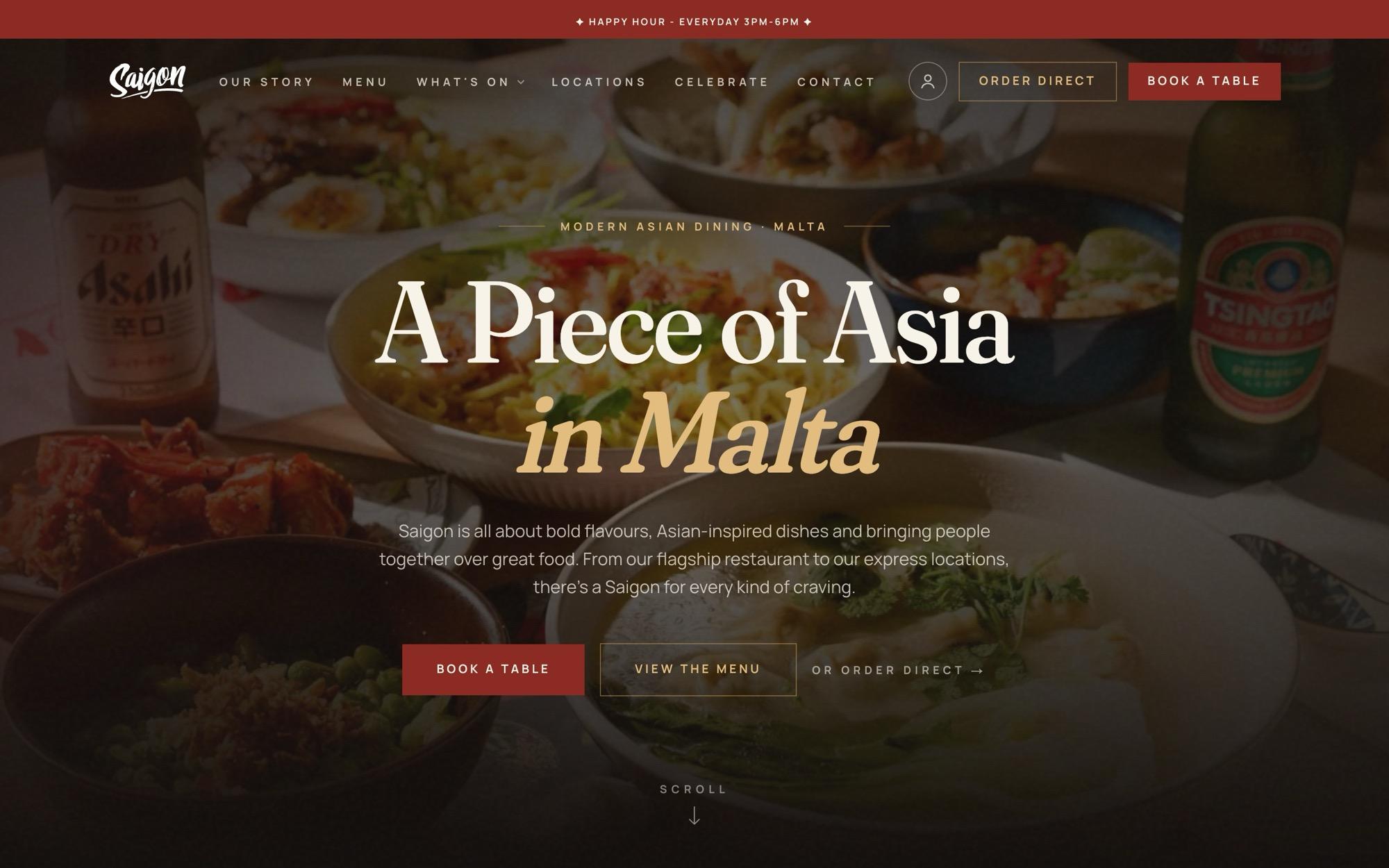 The Saigon Malta website